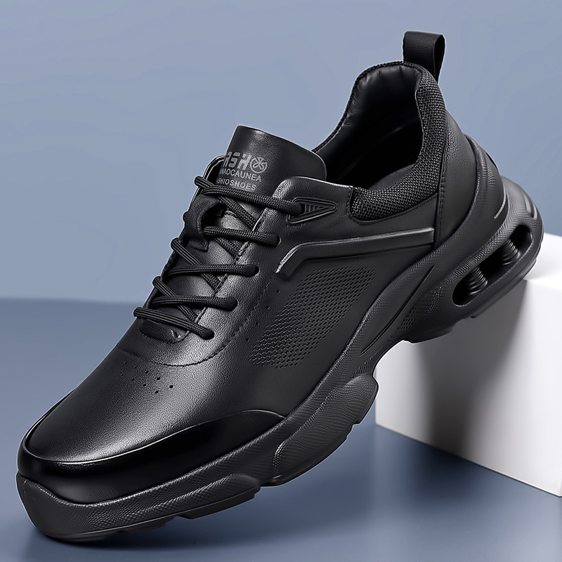 Men's Genuine First-Layer Leather Athletic Shoes - Breathable, Outdoor, Waterproof, Comfortable, Lightweight Running Shoes - Image 6