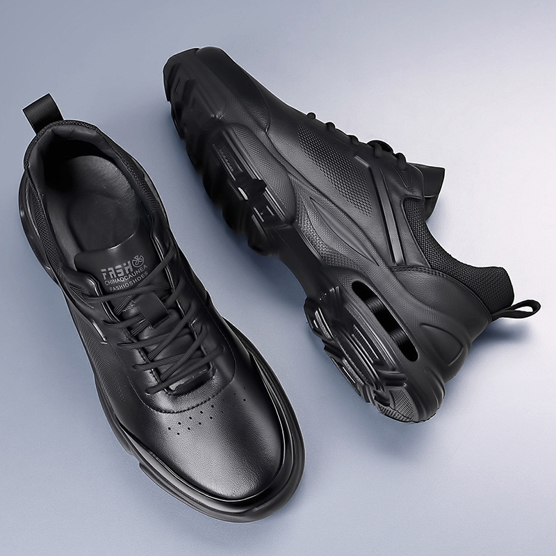 Men's Genuine First-Layer Leather Athletic Shoes - Breathable, Outdoor, Waterproof, Comfortable, Lightweight Running Shoes - Image 5