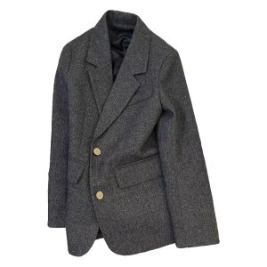 Advanced gray woolen suit jacket
