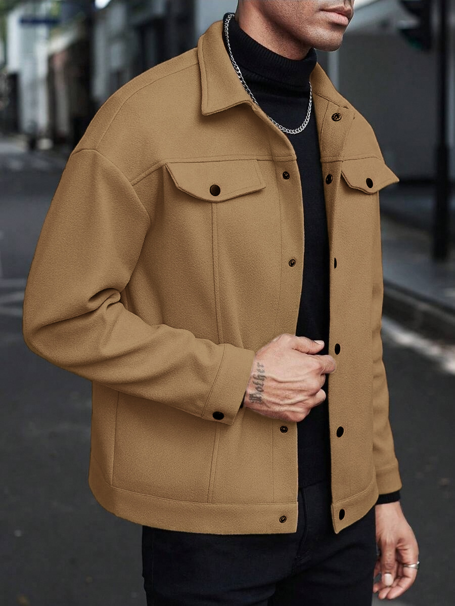 New men's casual sports business jacket with lapel hair - Image 7