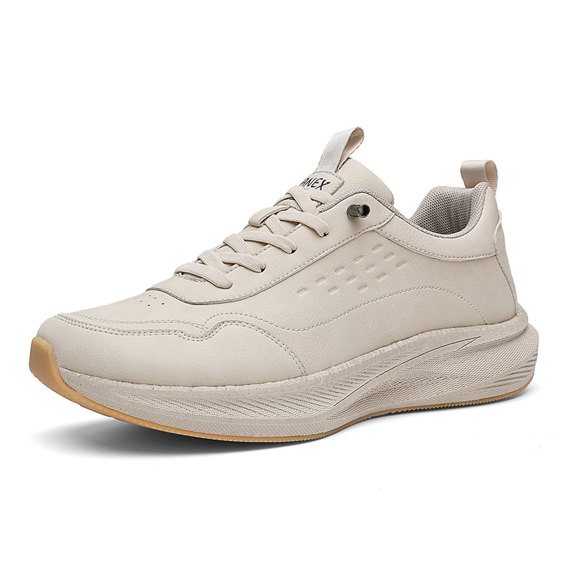 Hot selling wide toe sports shoes for men in autumn and winter, made of leather with popcorn cushioning, wide last running shoes, commuting shoes - Image 5