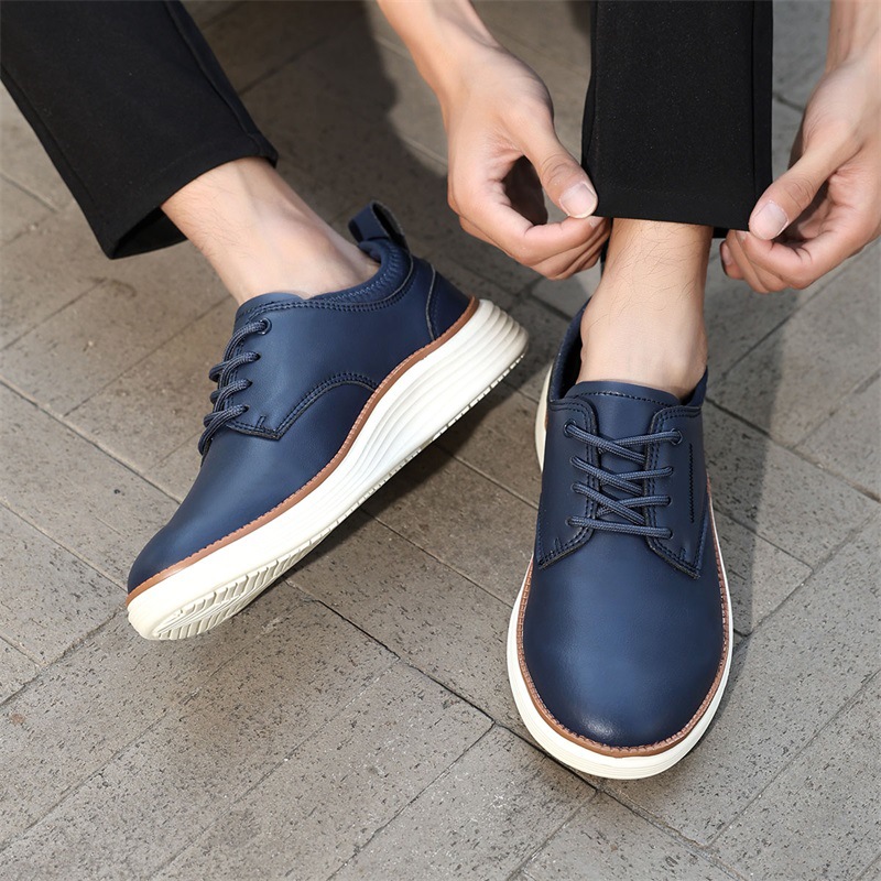Leather casual men's shoes Oxford shoes - Image 4