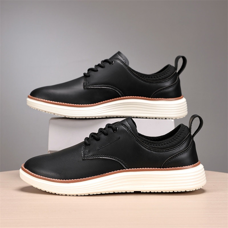 Leather casual men's shoes Oxford shoes - Image 2