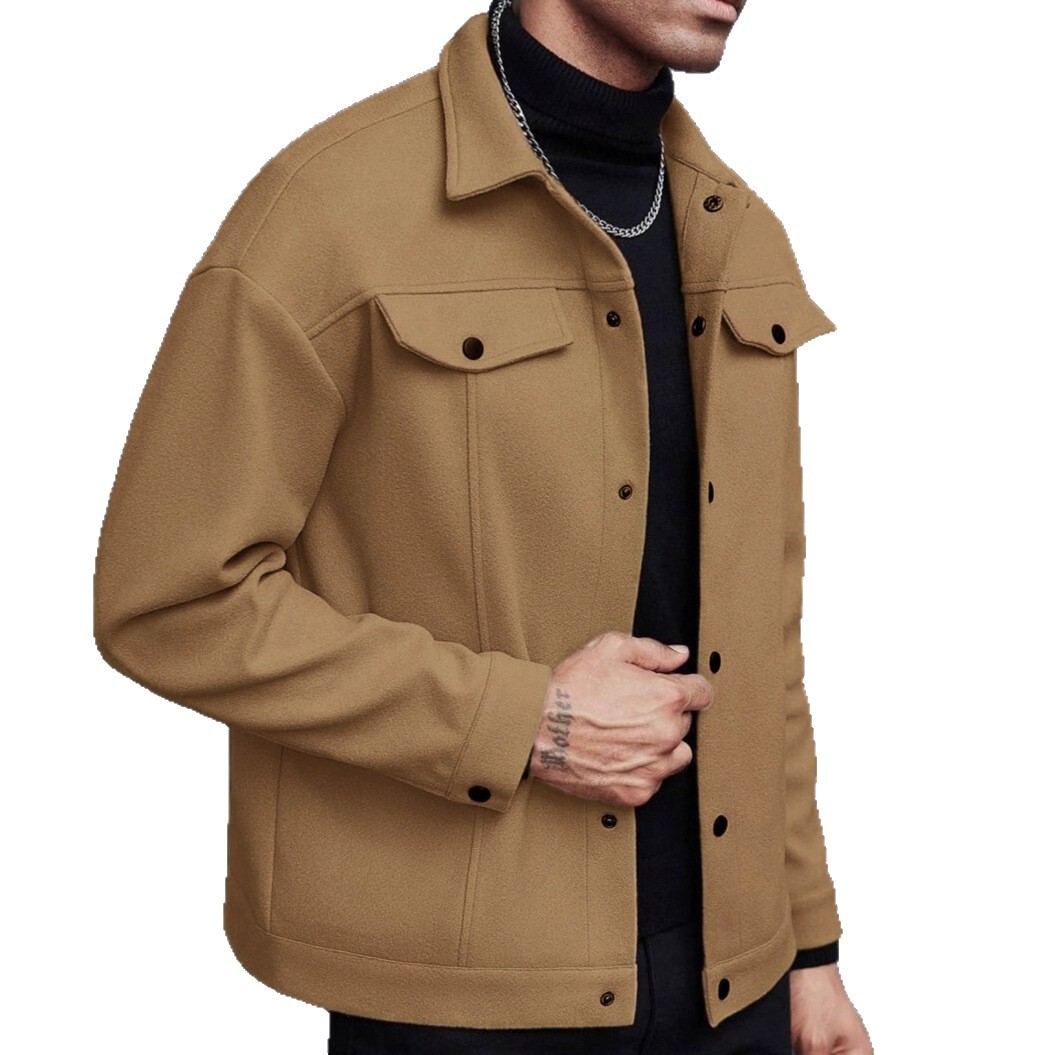 New men's casual sports business jacket with lapel hair - Image 5