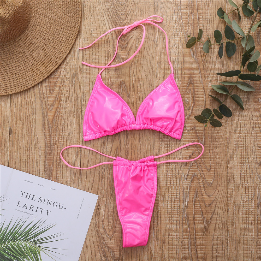 Women’s Sexy Micro Bikini Set – Triangle Top, Padded, Wire-Free Extreme Thong Swimwear - Image 9