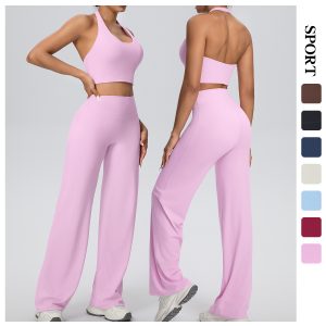 New Nude One-Cup Shock-Proof Back-Beautiful Yoga Clothing High-Waist Hip-Lifting Quick-Drying Sports Outdoor Running Fitness Suit