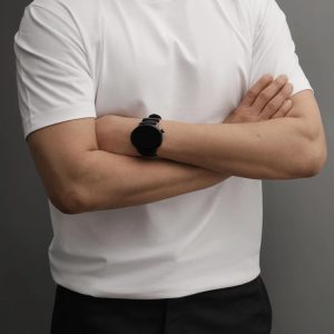 Short sleeved T-shirt men's bamboo fiber cool feeling antibacterial sunscreen white T-shirt large size breathable round neck shirt