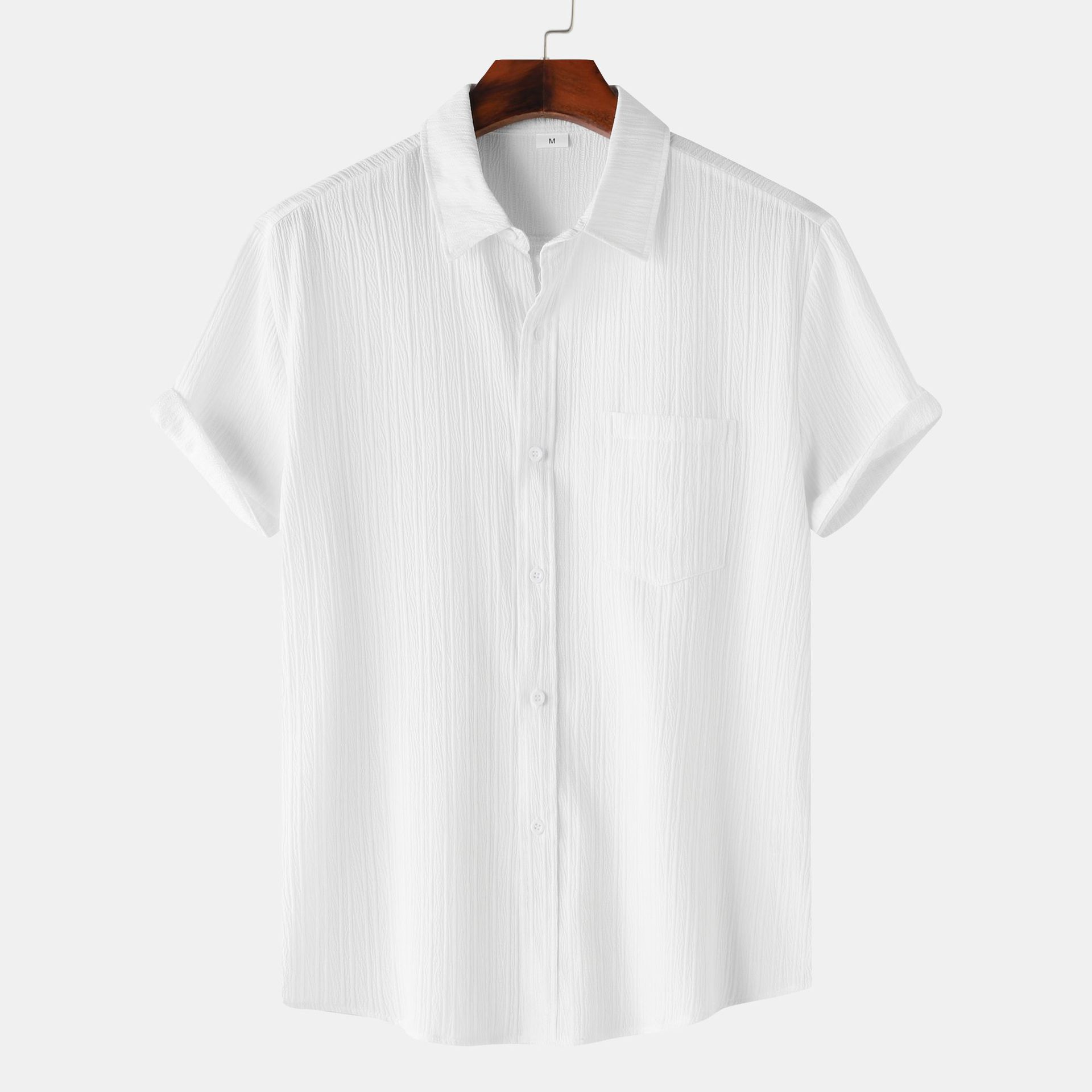 Men’s Slim Fit Cotton Blend Short Sleeve Shirt – Lightweight Casual Button-Down - Image 6