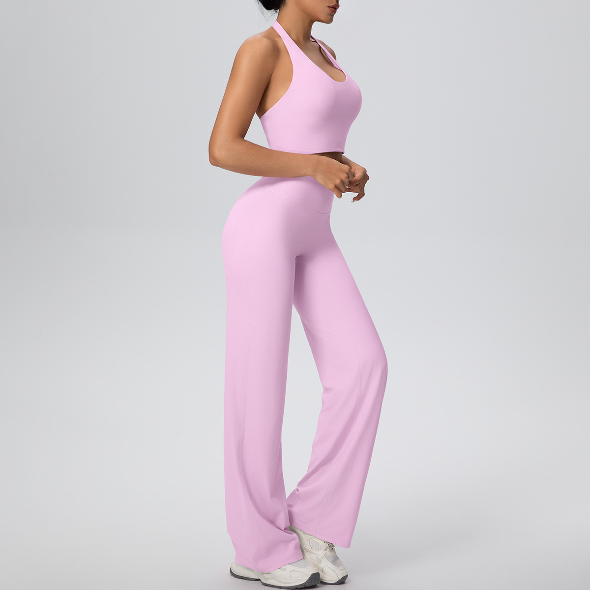 New Nude One-Cup Shock-Proof Back-Beautiful Yoga Clothing High-Waist Hip-Lifting Quick-Drying Sports Outdoor Running Fitness Suit - Image 3
