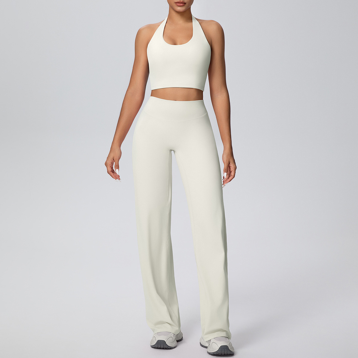 New Nude One-Cup Shock-Proof Back-Beautiful Yoga Clothing High-Waist Hip-Lifting Quick-Drying Sports Outdoor Running Fitness Suit - Image 9