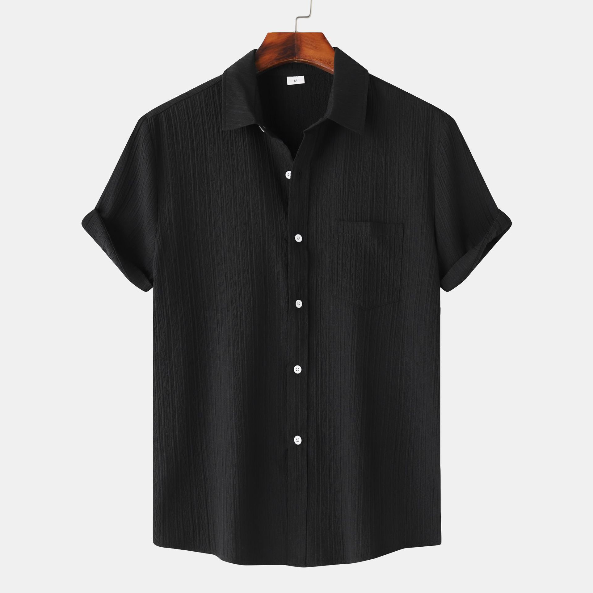 Men’s Slim Fit Cotton Blend Short Sleeve Shirt – Lightweight Casual Button-Down - Image 7