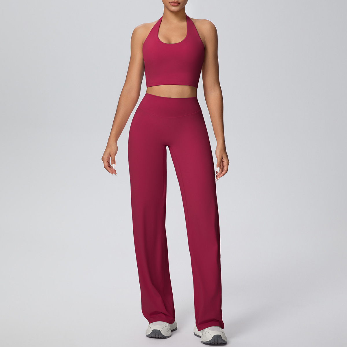 New Nude One-Cup Shock-Proof Back-Beautiful Yoga Clothing High-Waist Hip-Lifting Quick-Drying Sports Outdoor Running Fitness Suit - Image 11