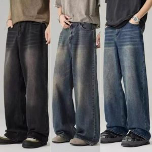 Men's Vintage Washed Baggy Jeans