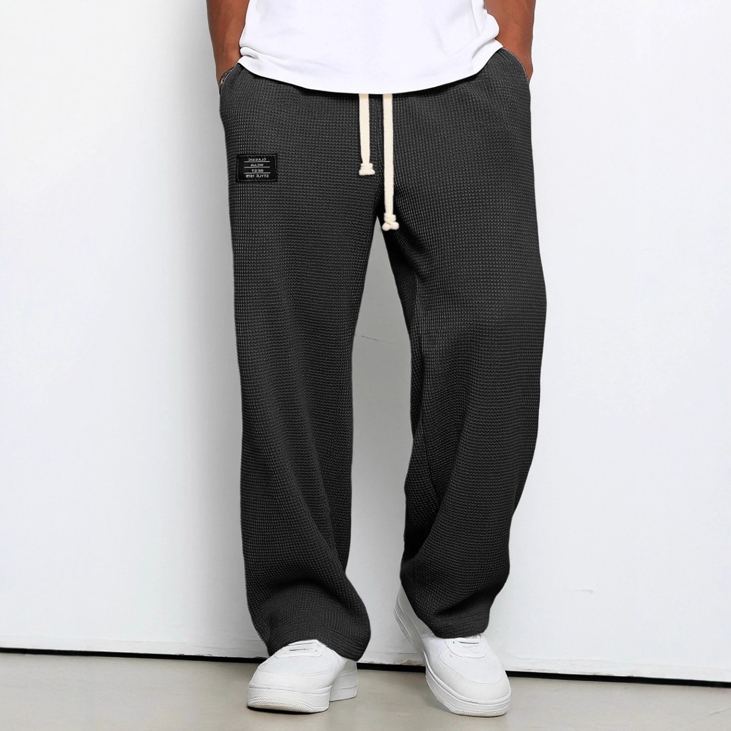 Men's High-Stretch Relaxed Casual Pants - Straight Leg Athletic Trousers - Image 3