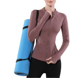 Women's Quick-Dry Yoga - Slim Fit Full-Zip Running Sportswear