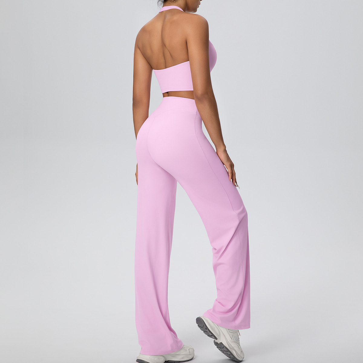 New Nude One-Cup Shock-Proof Back-Beautiful Yoga Clothing High-Waist Hip-Lifting Quick-Drying Sports Outdoor Running Fitness Suit - Image 4